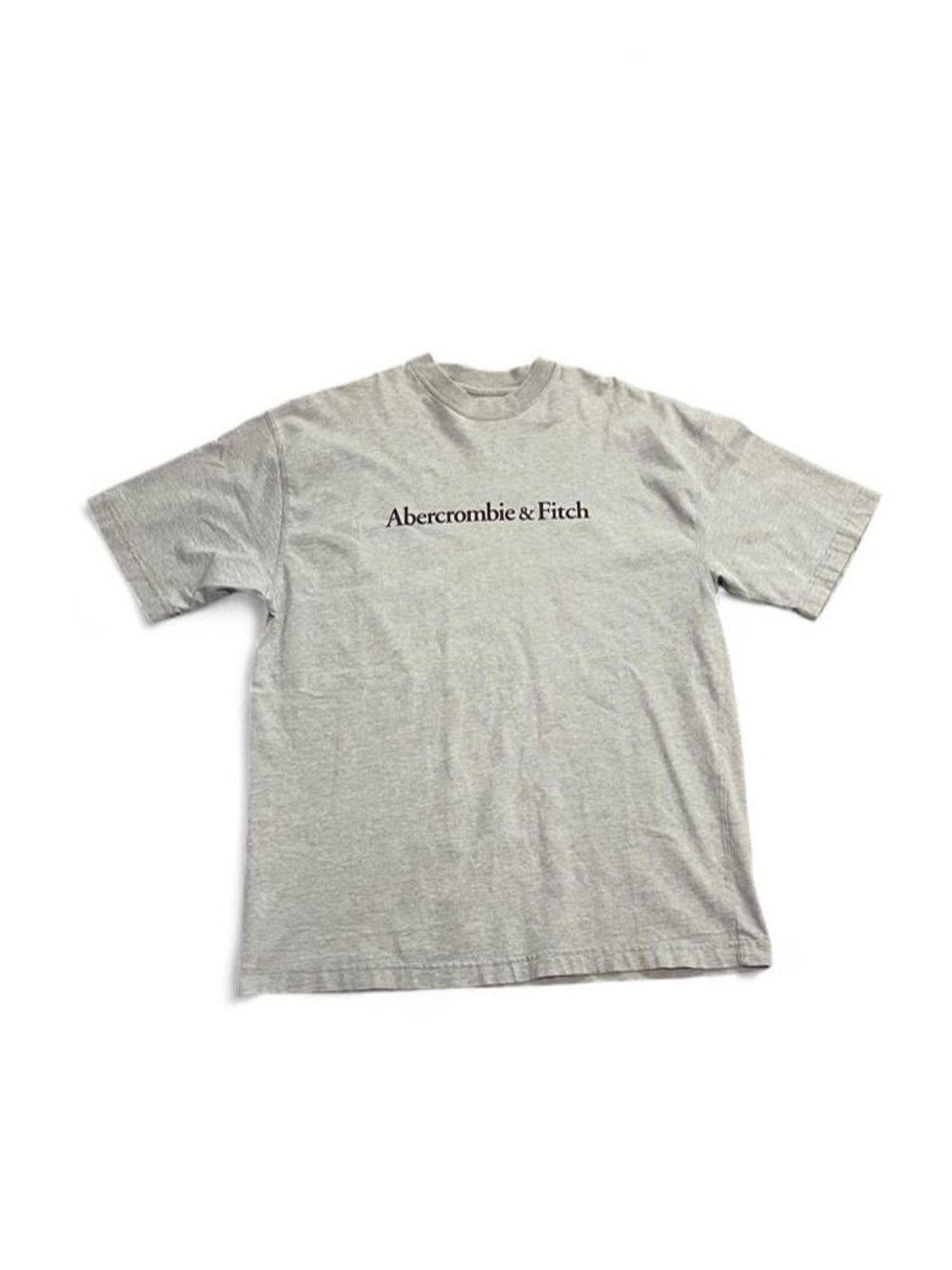 Vintage 90s Abercrombie & Fitch T-Shirt Mens S Gray Short Sleeve Logo Spell Out